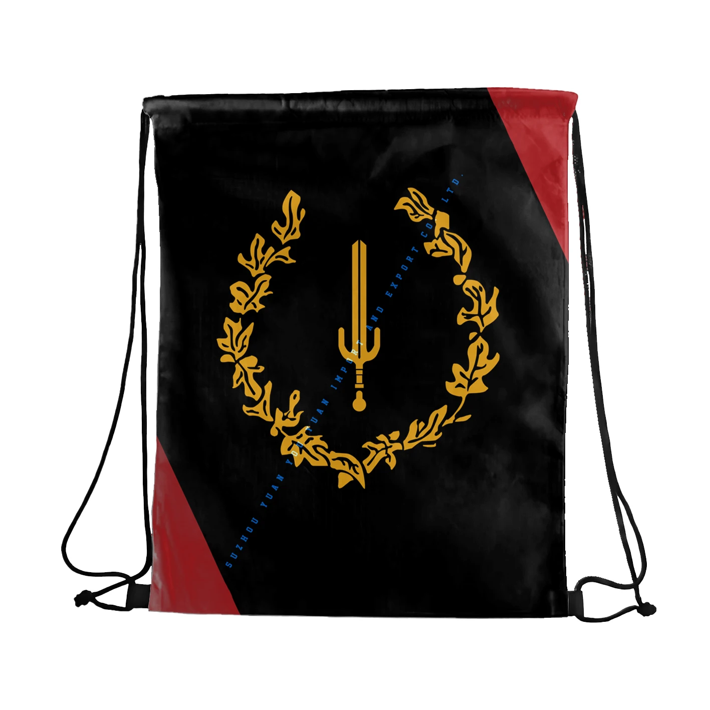 Short Plush Material 30x40cm Black american heritage flag ethnic flag  Drawstring Backpack Bag