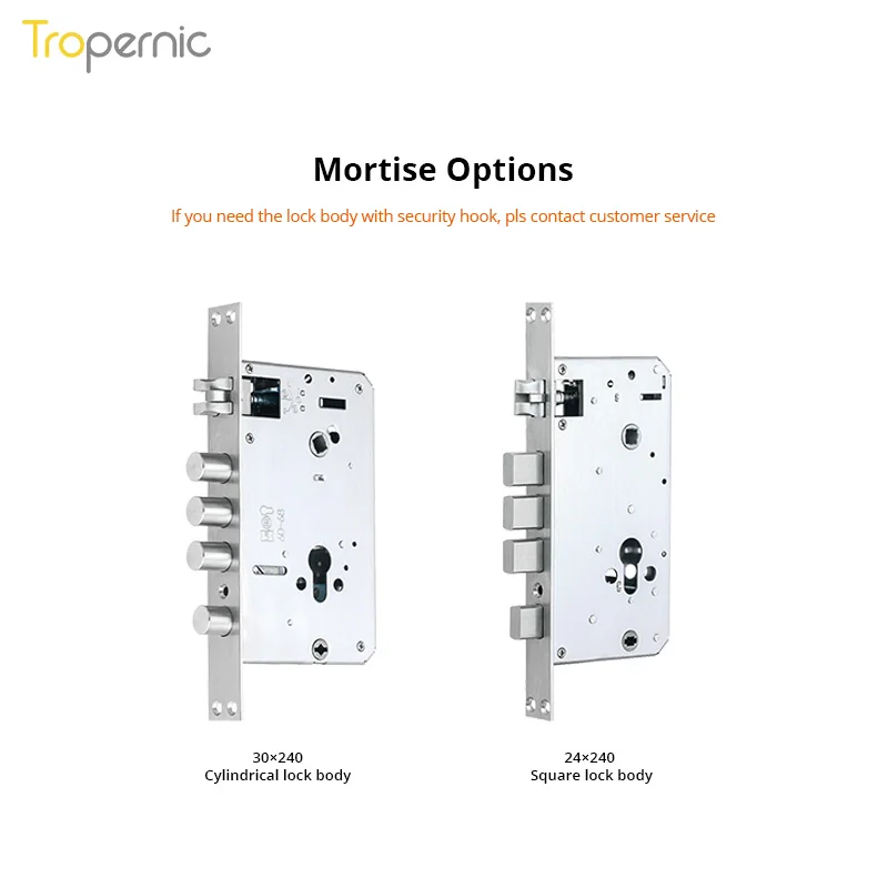 Tropernic Remote Control System Tuya wireless APP for Apartment Smart Fingerprint Digital Door Lock