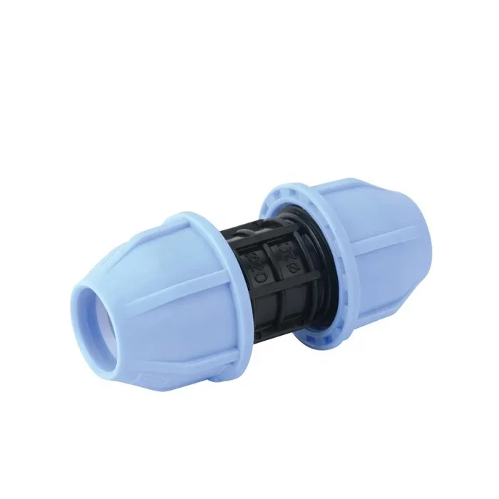 hdpe pp compression fitting italian type equal coupling for water supply and irrigation pipe fittings