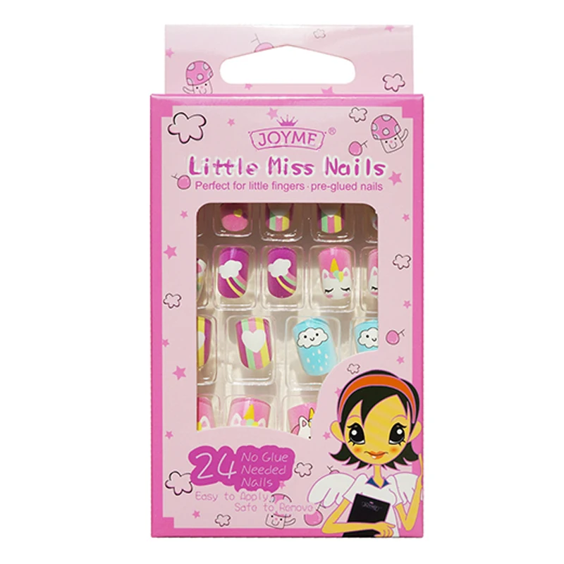 High Quality Kids Nail Art Decorations Impressed Artificial Fingernails Magic Press On Nails