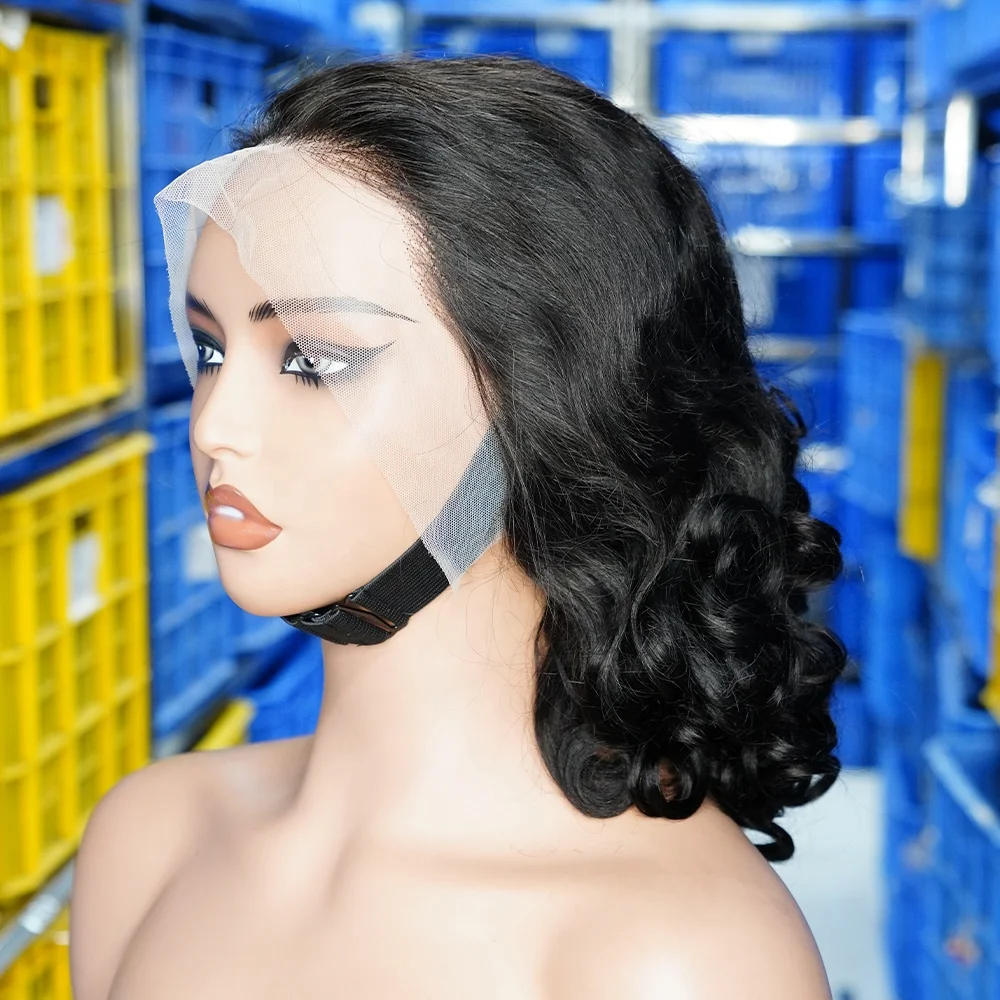 250% 13x4 Human Hair Wig Colored Medium Long Spring Curly Wig 13x4 Lace Front Human Hair Wig For Women