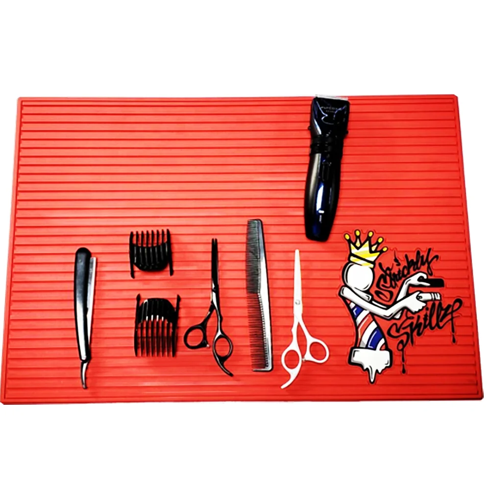 Hairdressing Tools Custom Table Anti-skid Silicone Magnetic Mat for Barber