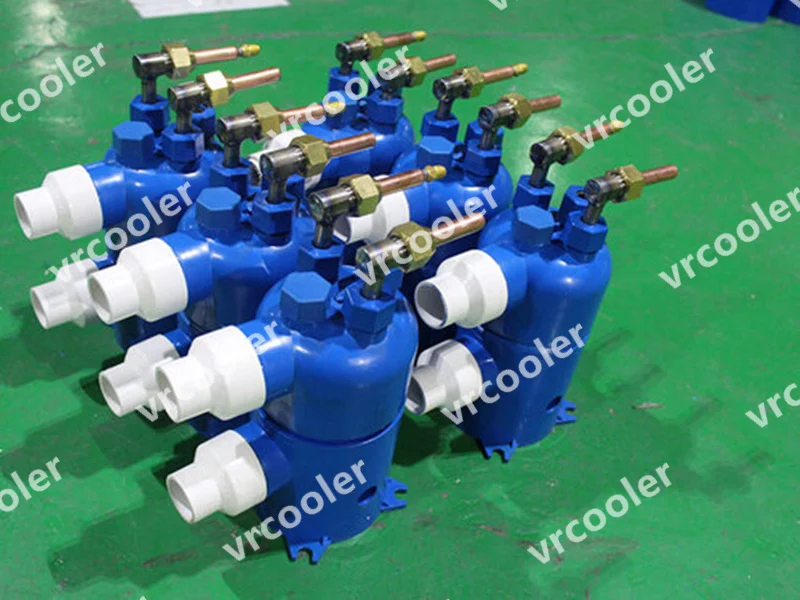 Swimming Pool Heat Pump Screwed Titanium Tube PVC Shell  Heat Exchanger