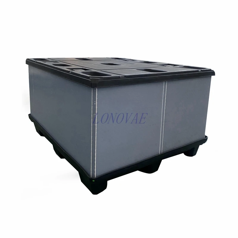 Hot sale Large Transport Storage Easy Folding Space Saving Cheaper Plastic Pallet Box