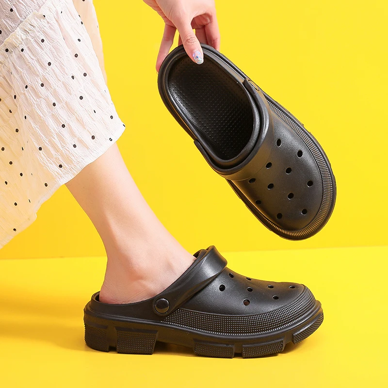 Xuete Flaming Paint Couple Clogs Non-Slip Fashion Trendy Beach Sandals For Women New Home Slippers