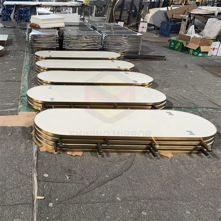 Wholesale Modern  Mirror for Bathroom Wall Mounted Large Welding Stainless Steel Frame Mirrors Mirrors Factory