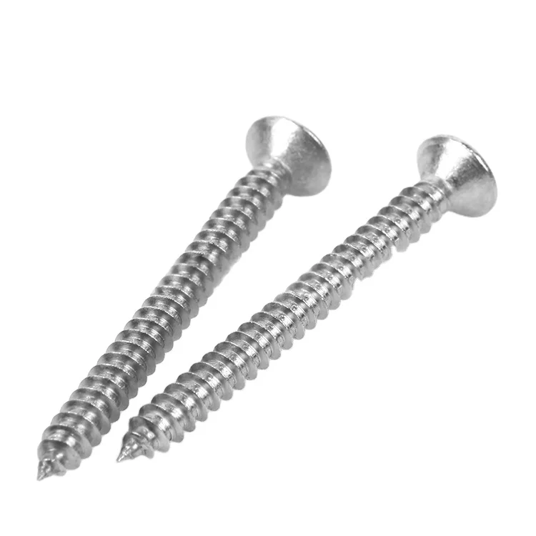 DIN7983 Stainless Steel Plain Cross recessed raised countersunk head self tapping screws
