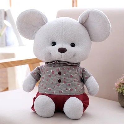 Wholesale Gift Baby Soothing Sleeping cute mouse stuffed animals Plush Toy with best accompany for children