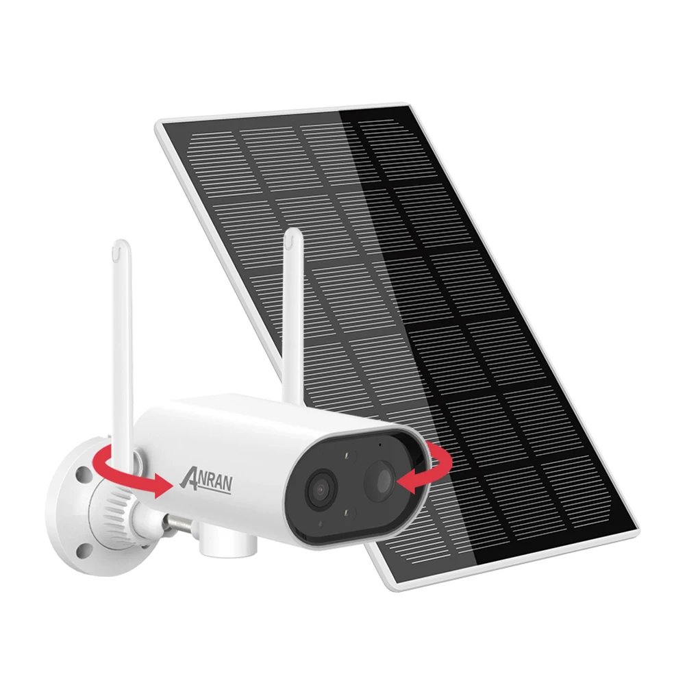 Full color image 2K 3MP solar panel battery powered wifi Security Camera Pan Rotation 9600mAh outdoor PIR sensor two-way audio