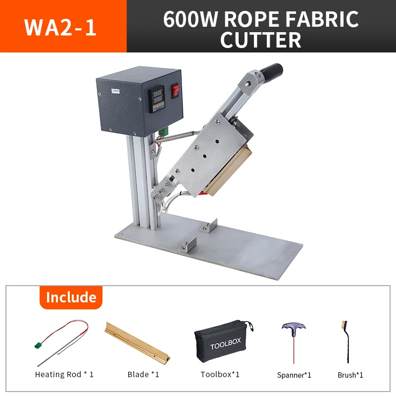 300MM Max Cutting Width Guillotine type Rope fabric cutter with minimum  smoke and no burned ends
