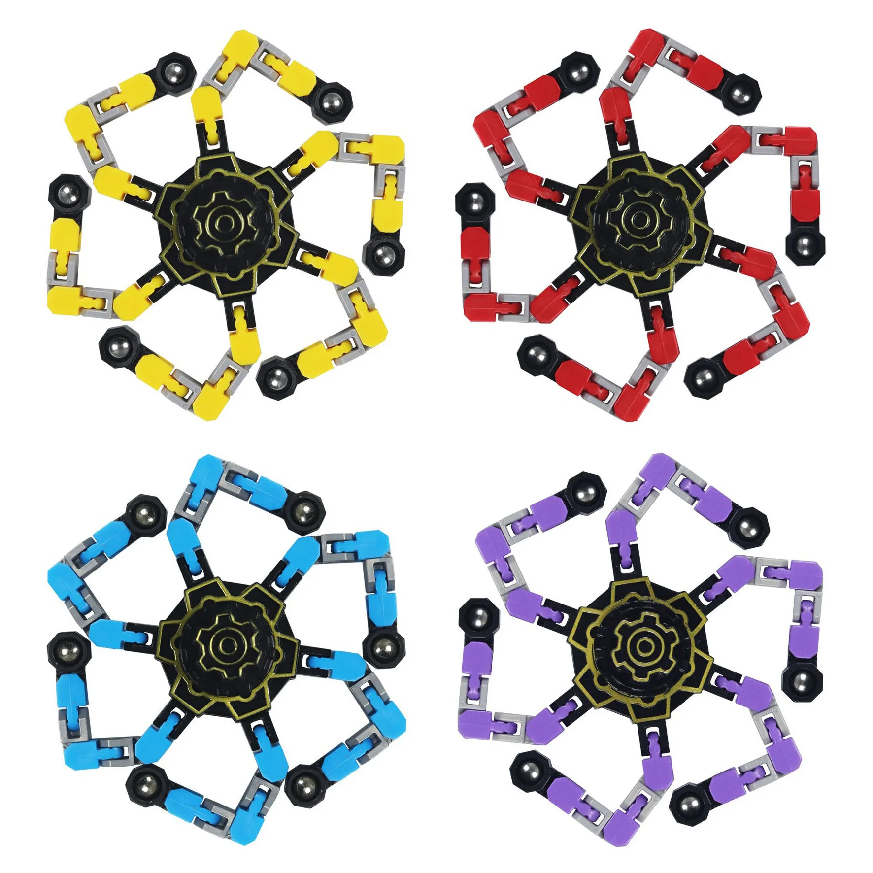 PT Trending Products Gyro Robot Fidget Spinner Stress Relief Finger Chain Fidget Spinners Transformables Edc Fidget Spinner Toys