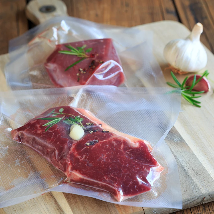 Changxi Factory Supplier 424mm*160um Food Grade PA PE Vacuum Packing Bag Embossed Food Plastic Storage Nylon Vacuum Bag