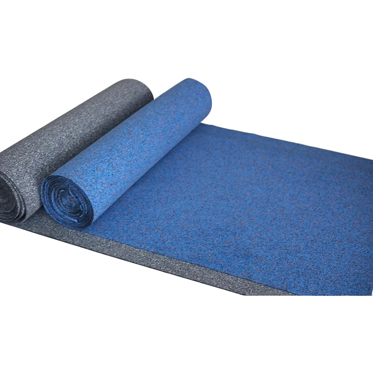 Durable gym15%  EPDM Rubber Flooring roll for fitness machine thickness of 5mm