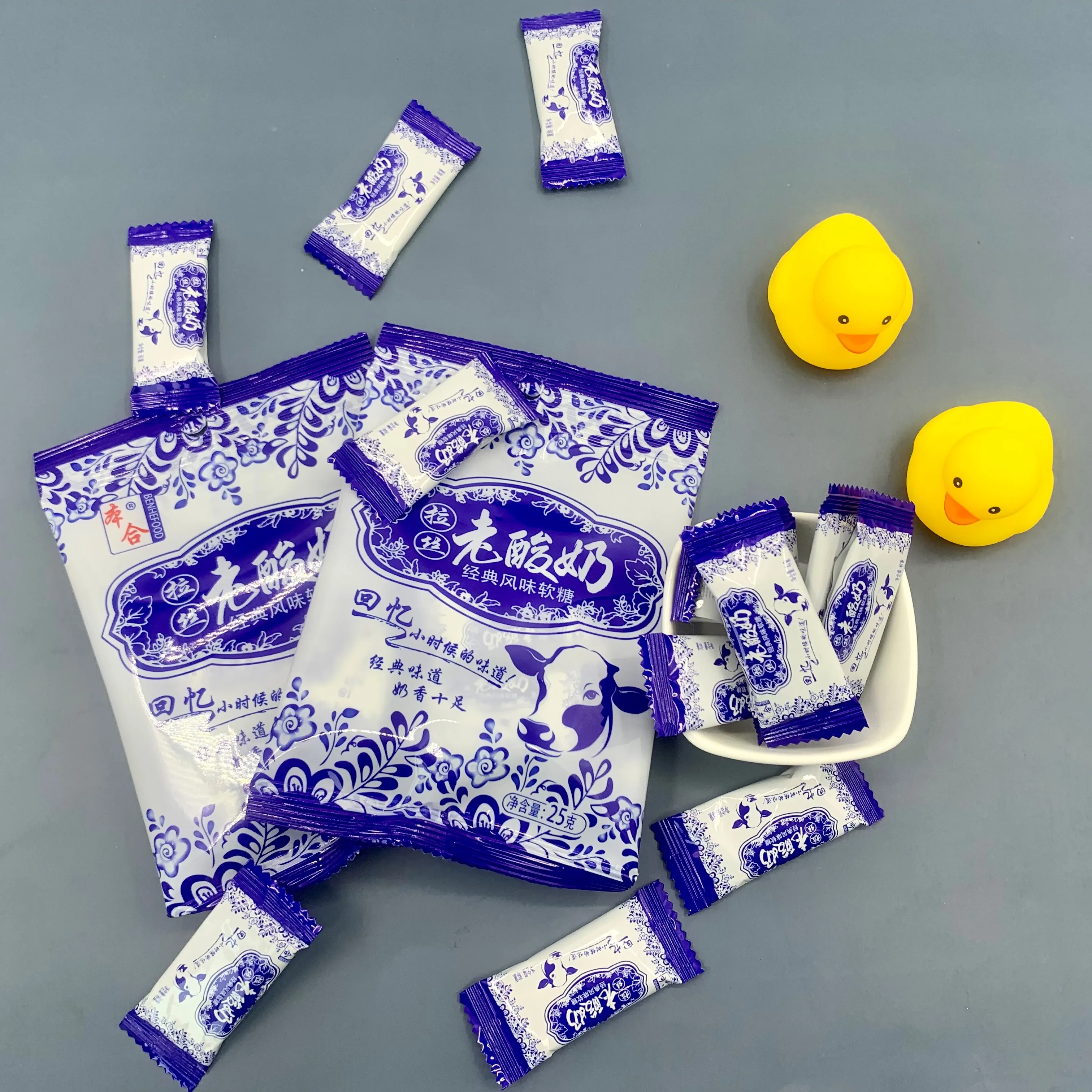 sour and sweet chewy yummy toffee soft candy matcha mint flavors sour candy milk soft candy