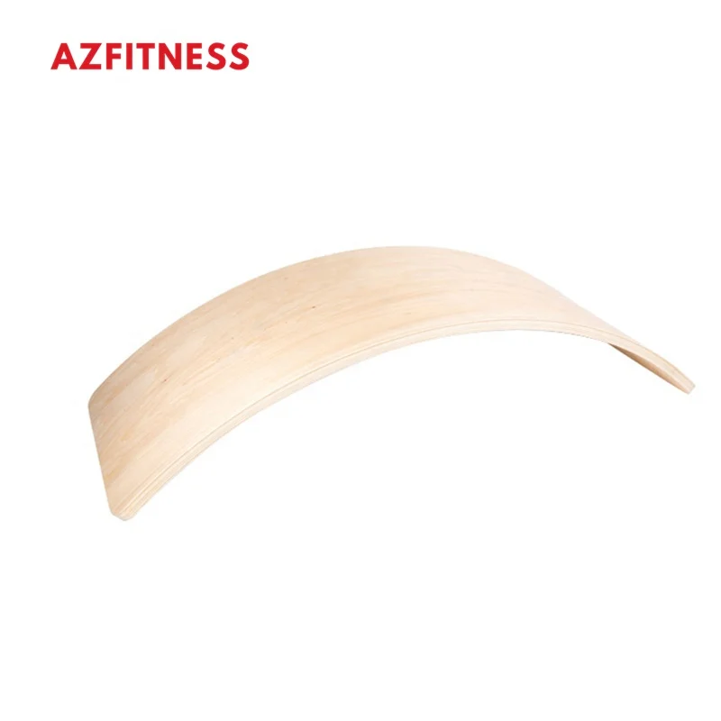 Custom Logo OEM High Quality Exercise Fitness Sport Wobble Yoga Wooden Kids Fitness Cork Balance Board