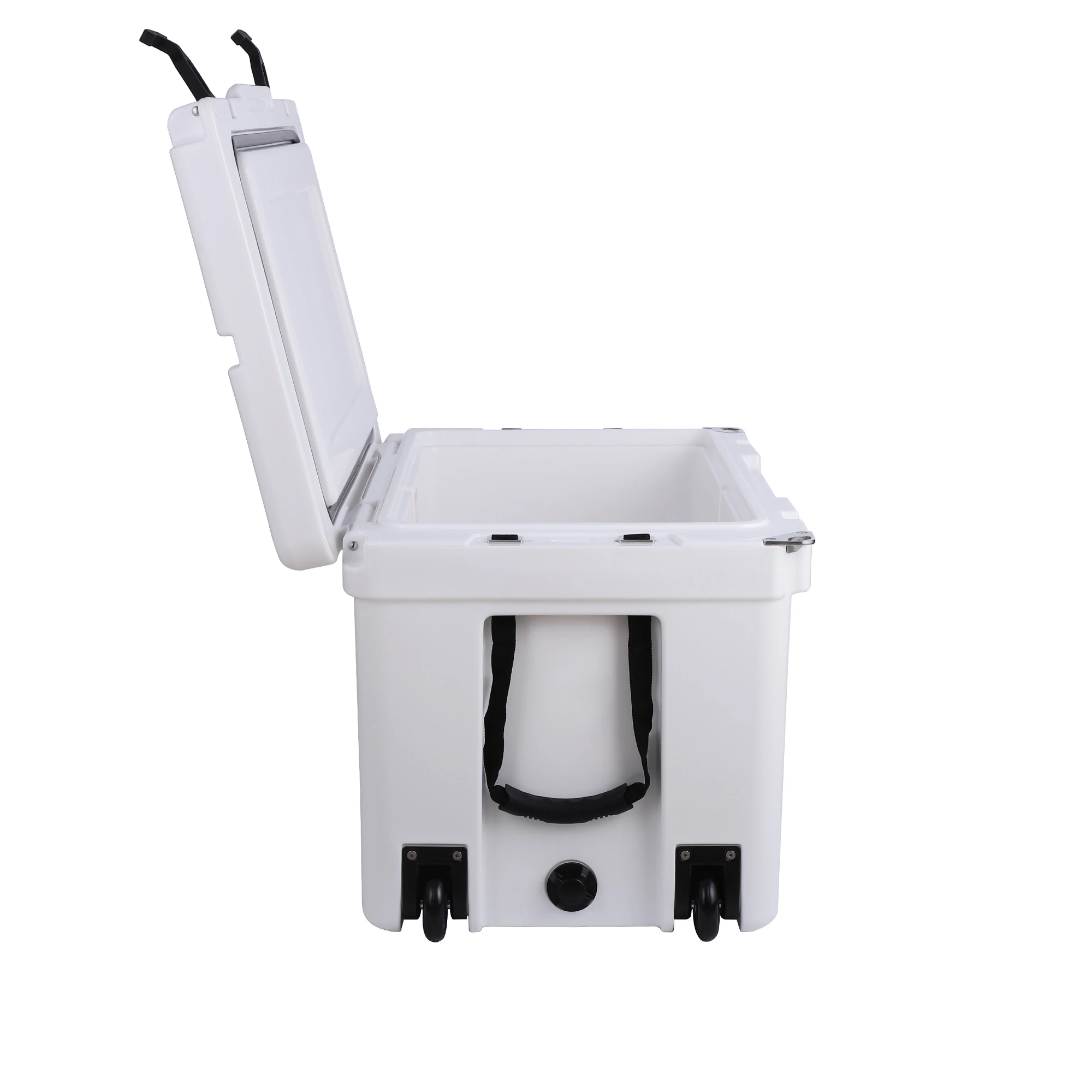 75L High quality cheap price wheeled hard coolers plastic rotomolded outdoor ice chest cooler box