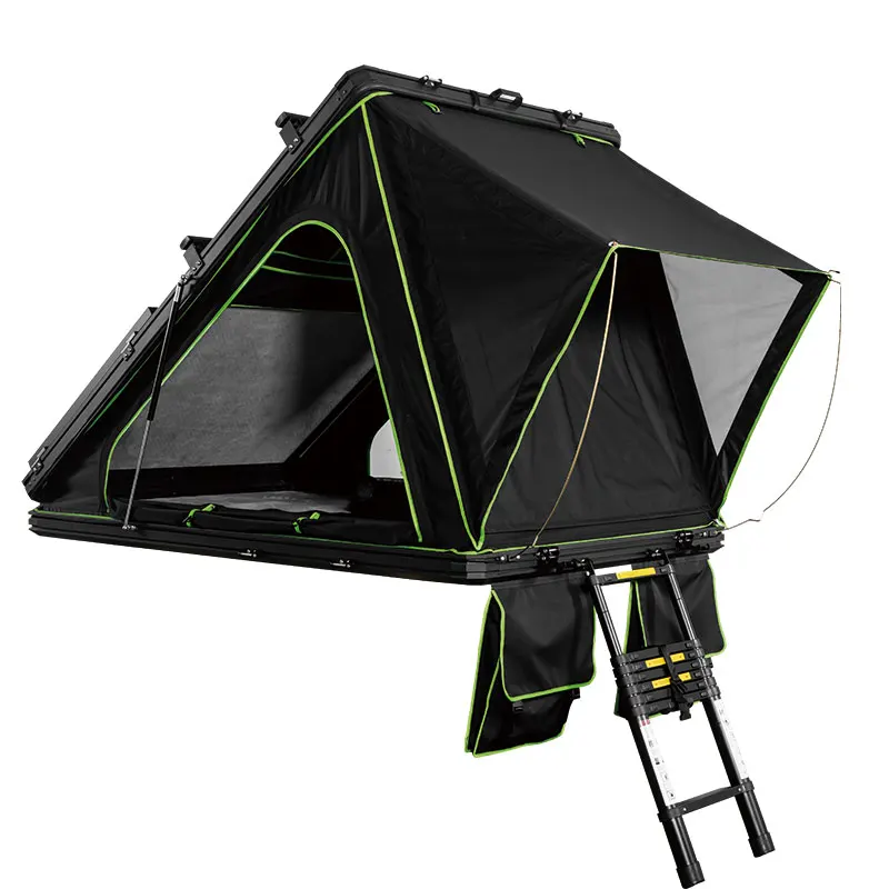 Pop up light weight hardtop shell rtt roof tent top hardshell aluminium triangle rooftop tent hard shell sunroof access