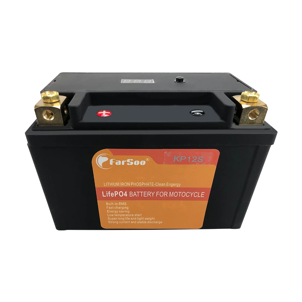 Farsoo 12V 8AH rechargeable  motorcycle Lithium battery pack with BMS 12S Starting stop batteries