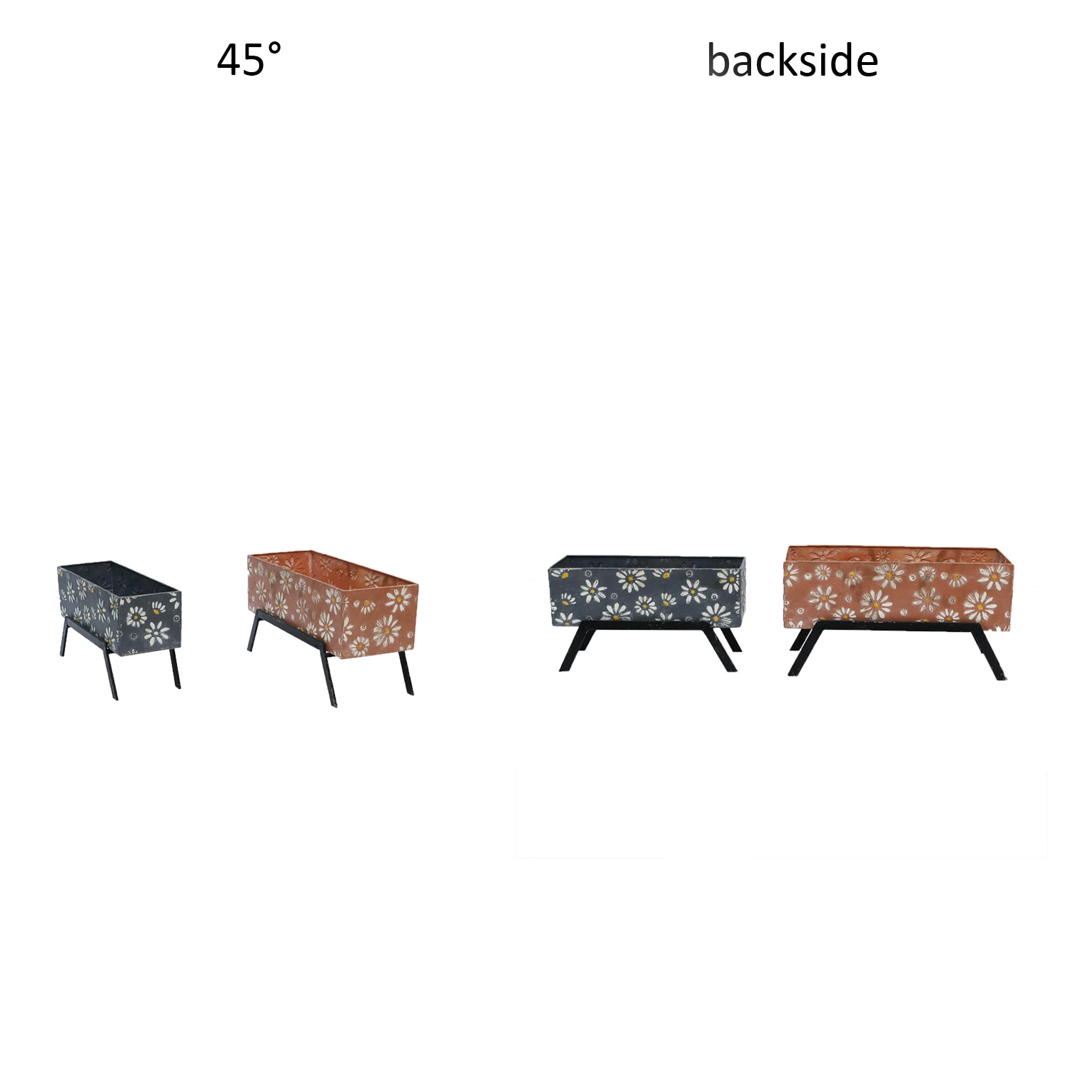 The Newest Metal  Elevated Outdoor Raised Planter Box  Vegetables Grass Lawn Yard Raised Garden Bed With Legs