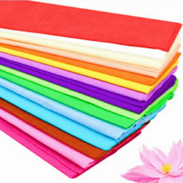 High Quality Control Colored Sterilization Kraft Exam Handwork Originality Table Crepe Paper Roll