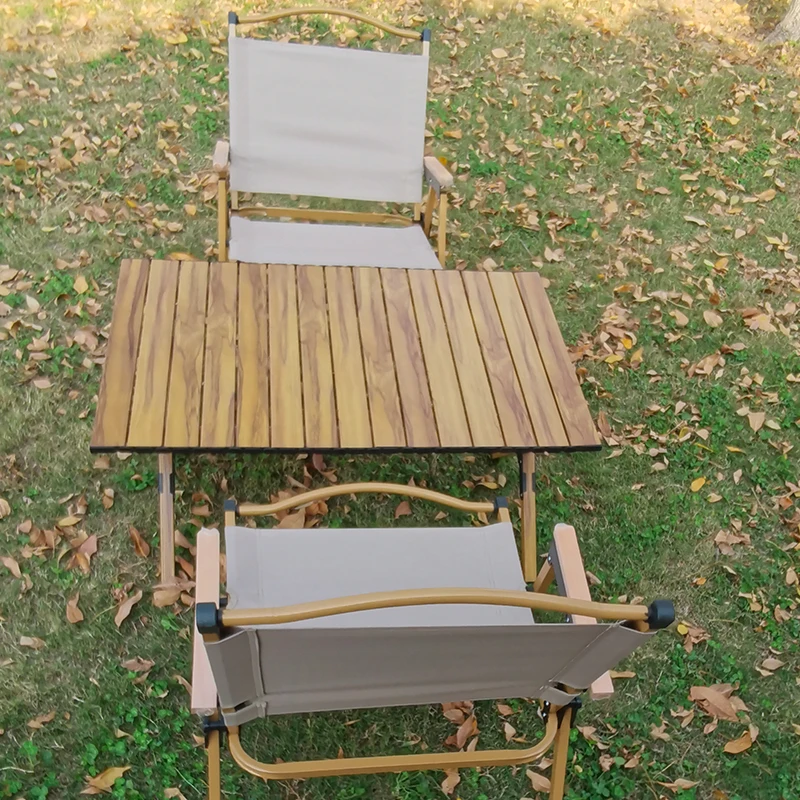Value aluminum alloy table, outdoor dining table is convenient to carry and foldable