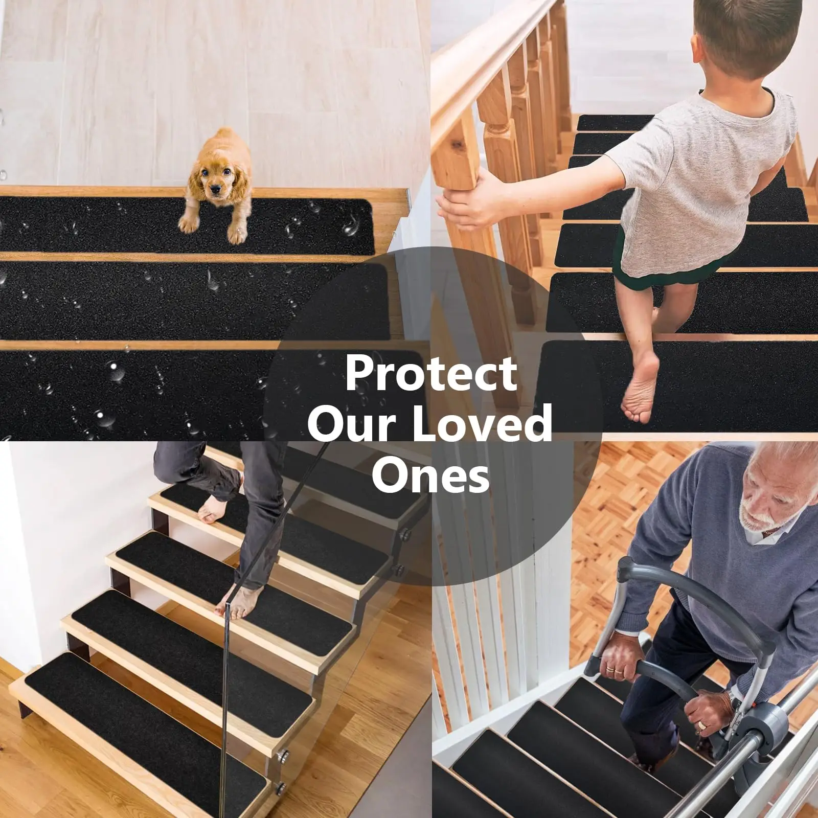 Printed CAUTION Anti Slip Tape Watch Your Step pre cut Warning Tape Non Slip Grit Tape for Indoor Outdoor Floors Steps Stairs