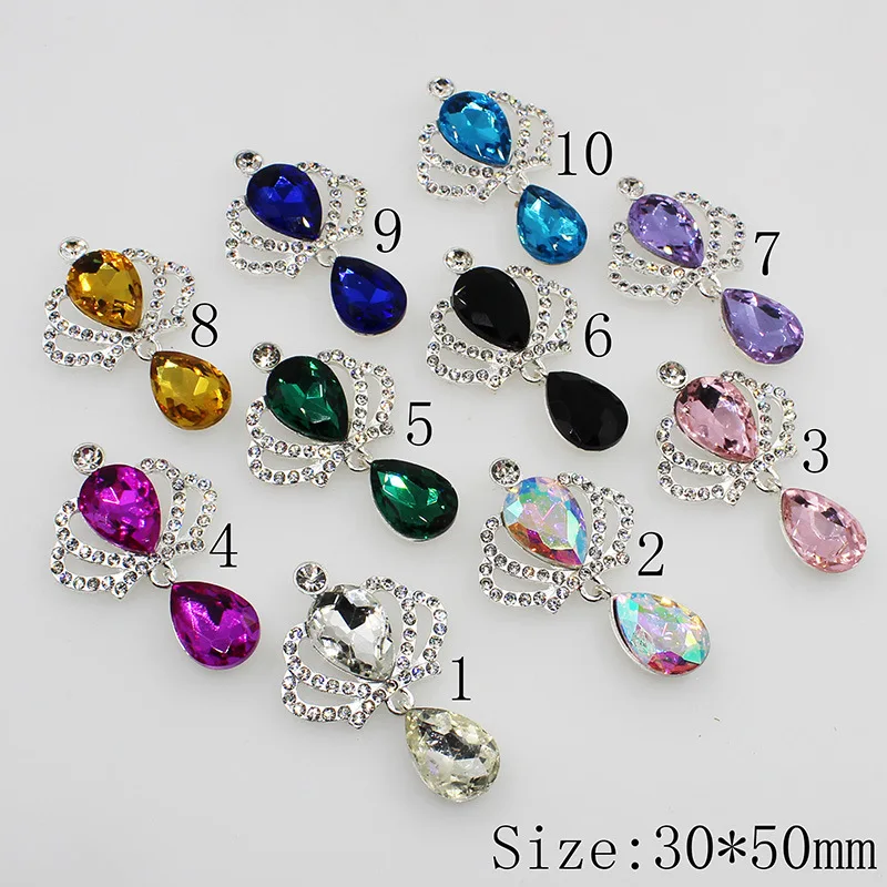 2022 New Personalized Water Drop Shape Rhinestone With Pearl For Crown Pendant