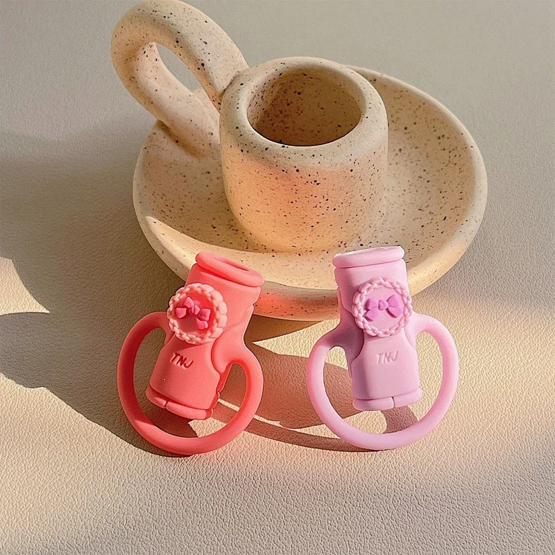 New Data Cable Protective Cover Silicone Cartoon Cute Phone Protective Breakage Charging Wire Mobile Protective Cover Head