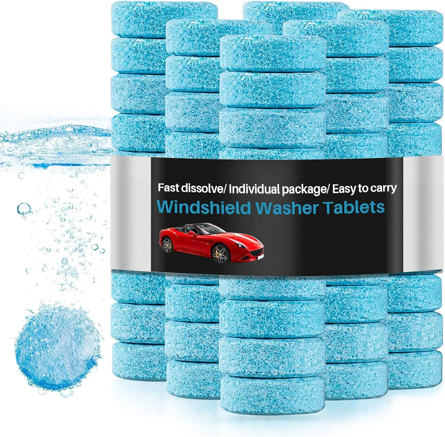 Car Windshield Washer Tablets - Washer Fluid Tablets Glass Cleaner Concentrate Car Windshield Wiper Fluid Car Windshield Cleaner