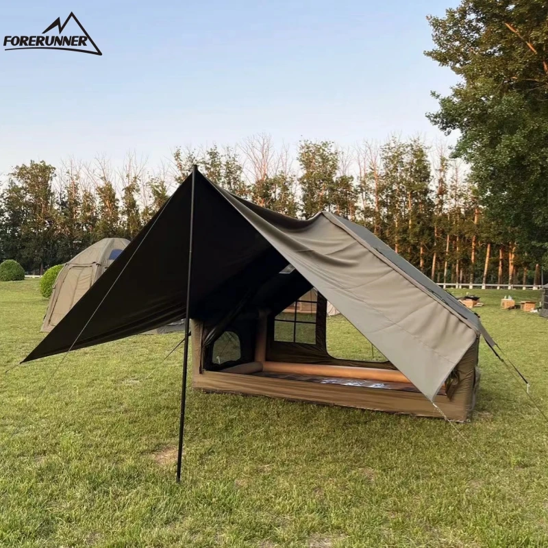 Outdoor Waterproof Four Seasons Inflatable Air Tent with Quadrangle Tarp for Camping and Hiking by Oxford