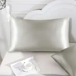 2pcs Luxury Soft Satin Silk Pillowcase Perspiration and Breathable 100% Natural Satin Silk Pillow case
