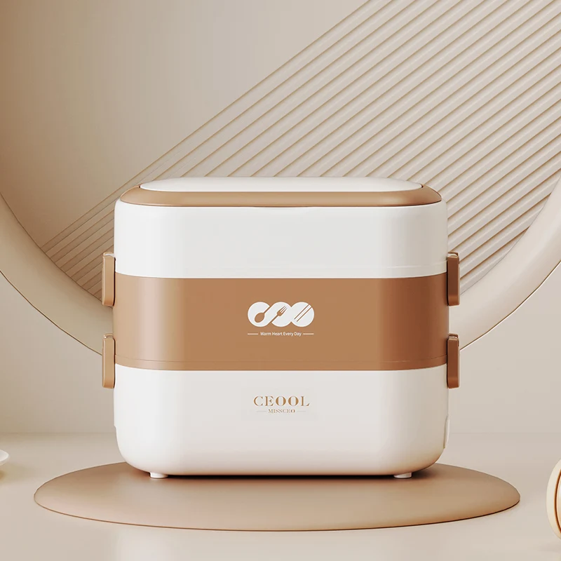 2L Food Warmer Cooking Crockpot Electric Lunch Box Portable Food Warmer Electric Tiffin Box Lunch