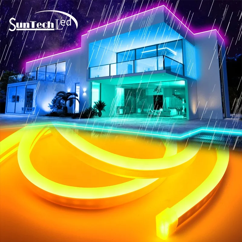 
24v Flexible LED Neon Strip Lights Waterproof 5050 SMD silicone pvc led neon light strip waterproof led strip light 