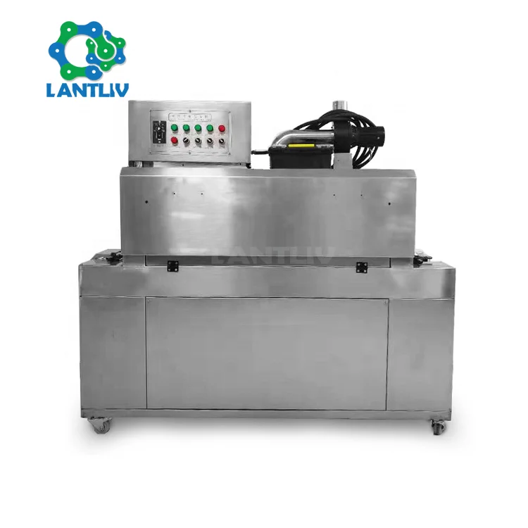 Cosmetic Food Daily Chemical Plastic Bottle Jar Sleeve Film Label Heat Steam Shrink Tunnel Wrapping Machine with Steam Generator