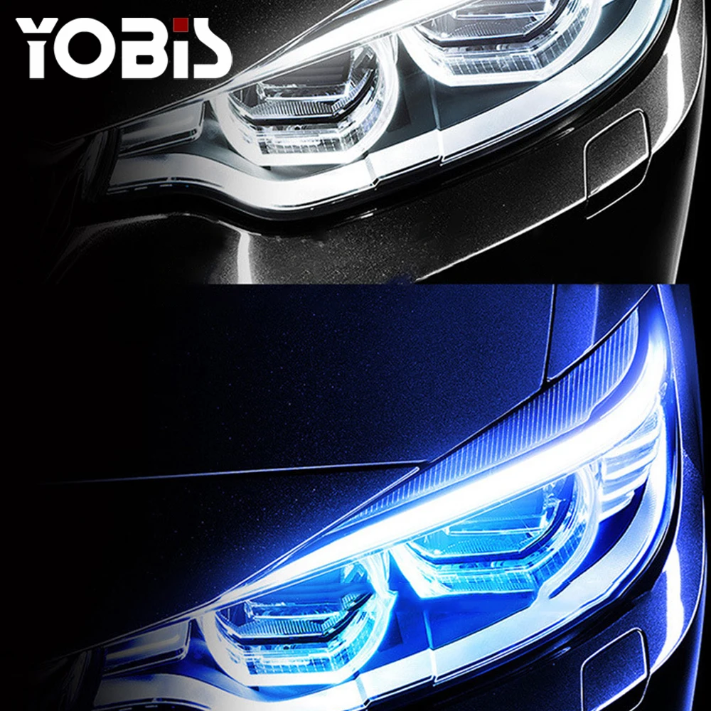  Двухцветная автомобильная лампа Yobis гибкая светодиодная лента для указателей поворота длина 45 см 18