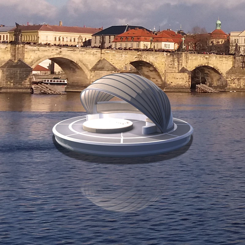 Modern Floating Boat Prefab Small House Water Prefabricated Houseboat Aluminium Alloy Yacht Luxury Boat Aluminum OUTBOARD CN;GUA