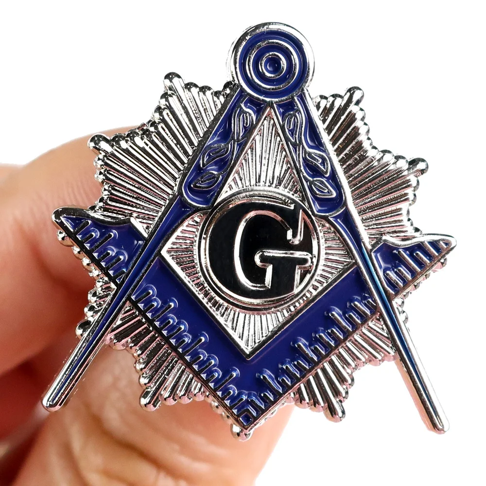 Custom made personalized metal enamel masonic Lapel Pin