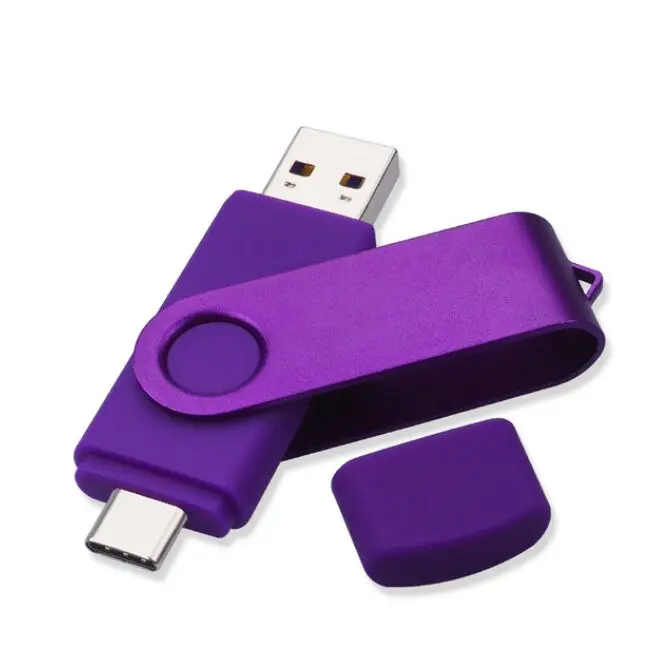 Вращающаяся умная Type-C OTG usb флеш-накопитель объемом 64Гб 32Гб 16Гб 8Гб 4Гб G флэш-накопитель флэш-накопители memory stick android otg флэш накопитель