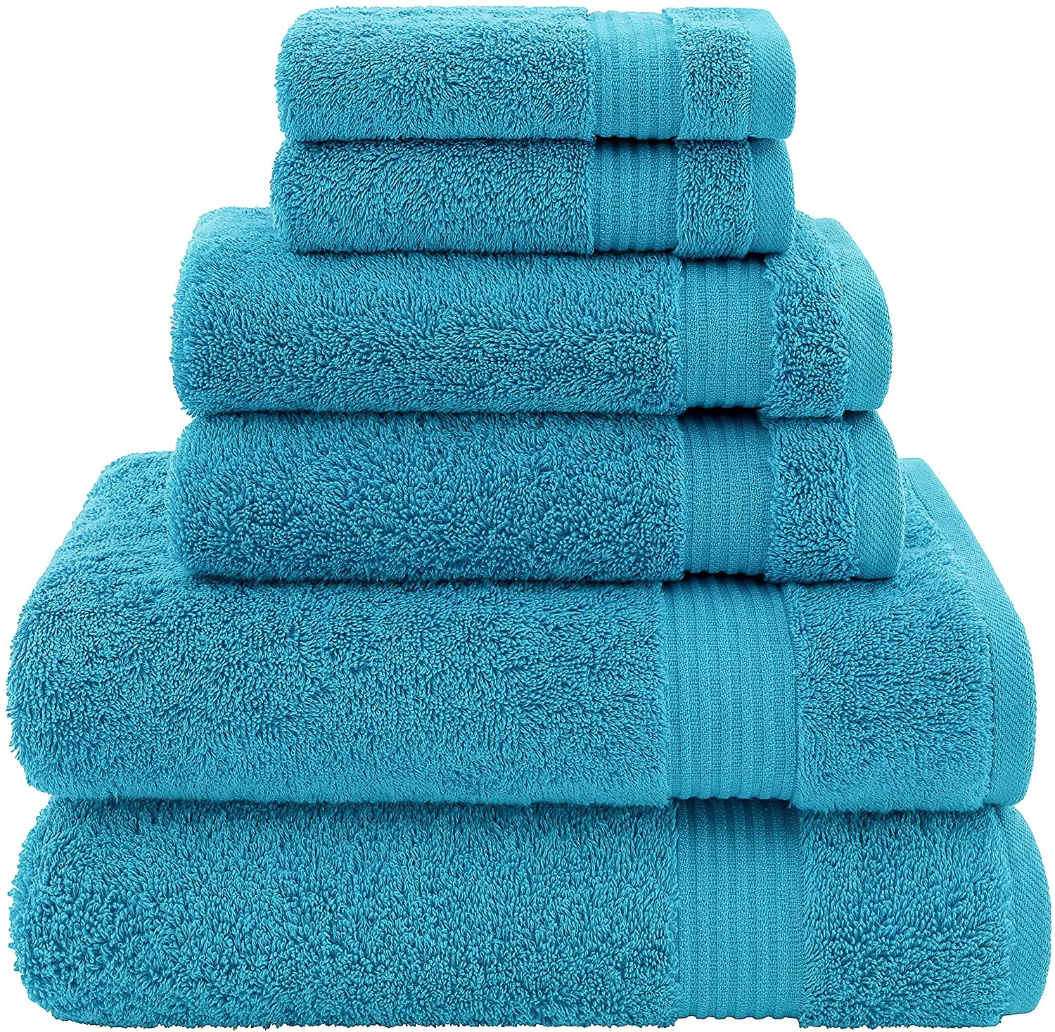 Manufacturer Directly Luxury Cotton Towel 6 Pieces Hand Face Bath Towel Set
