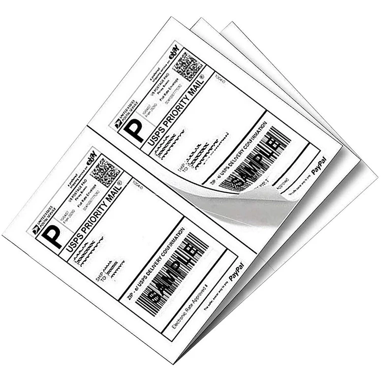Permanent Glue Half Sheet Self Adhesive Shipping Labels For Laser & Inkjet Printers