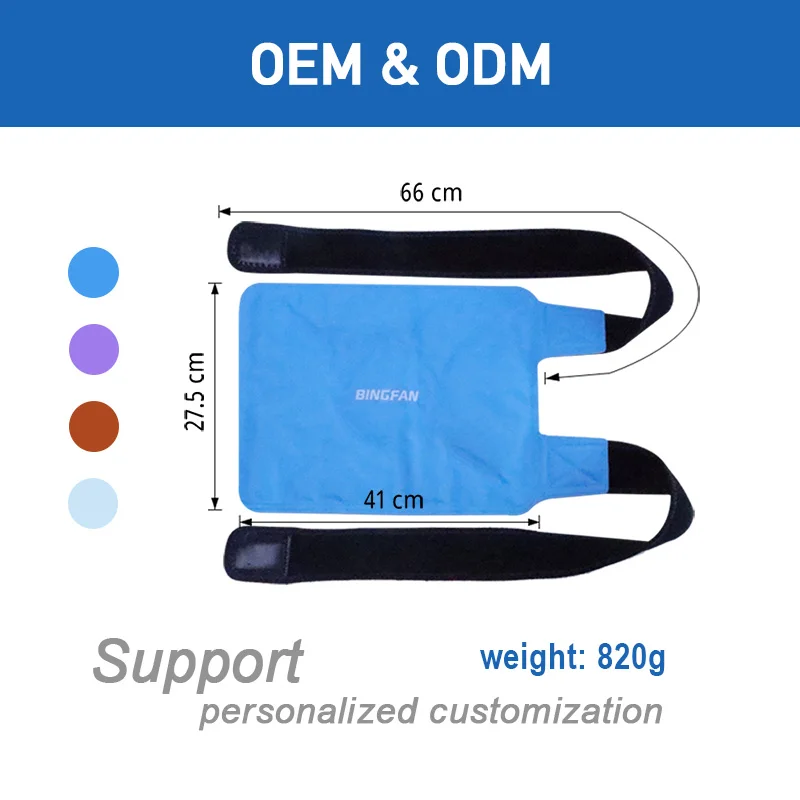 Iso9001 Reusable knee Ice Pack Wrap Cold Hot Compress Ice Gel Brace For Knee Arthritis Pain Relief