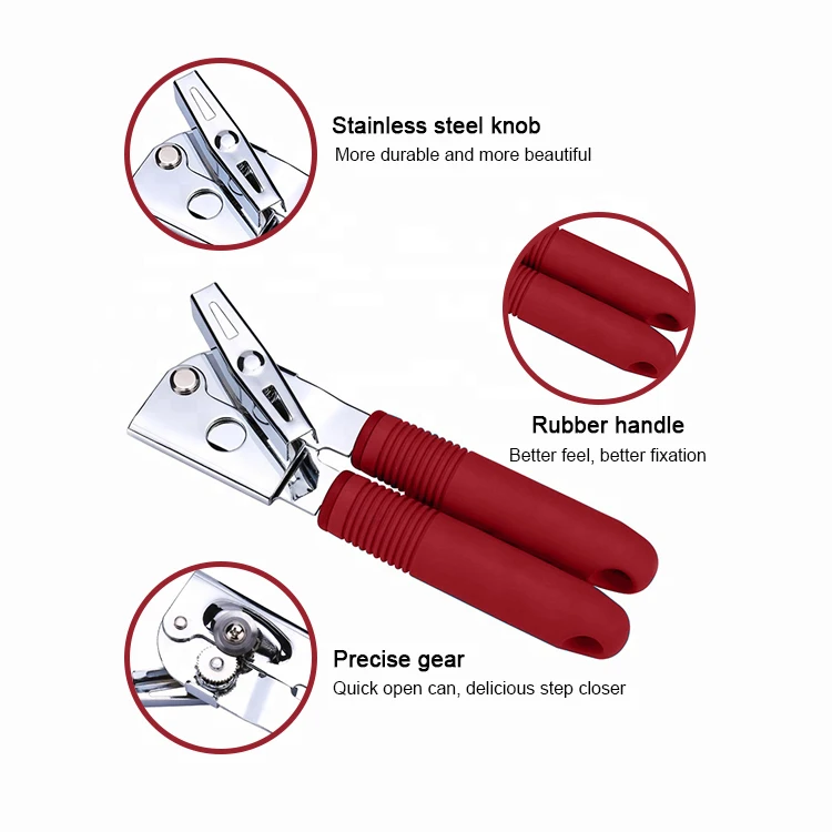 High Quality Blue Color Comfortable Grip Heavy Duty Stainless Steel Can Opener