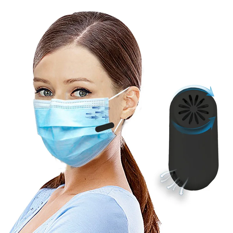 Portable Usb Free Breath Electric Mask-fan Facial Air Circulation Smooth Breath Mini Air Face Masking Fan