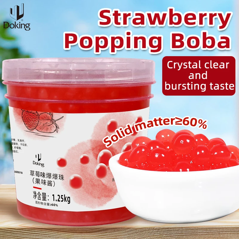 Doking Factory Wholesale Juice Popping Boba Bursting Juicy Ball Ingredients Bubbles