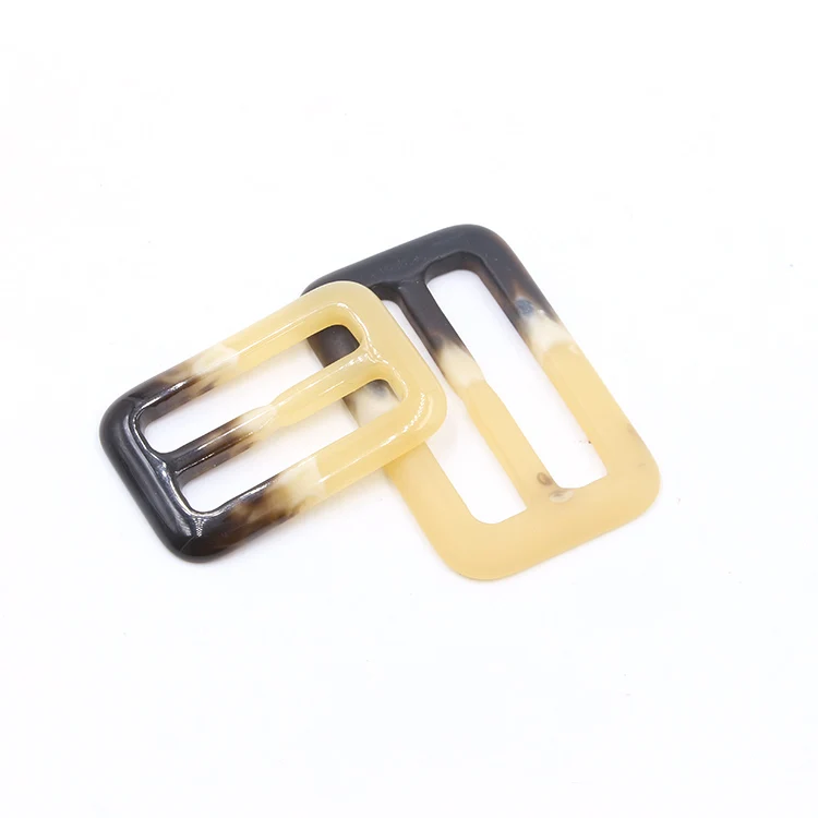 50% Off Wholesale Acetate Acrylic Square Rectangle Swimwear Buckle Custom Women Bikini Tortoiseshell Resin Acrylic Buckles