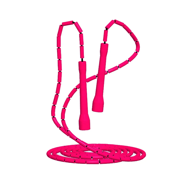 Wholesale Speed Segmented Bamboo Skipping Jump Rope Adjustable PE Hard Flat Bead Straight Bead Multi-color PP For Fitness