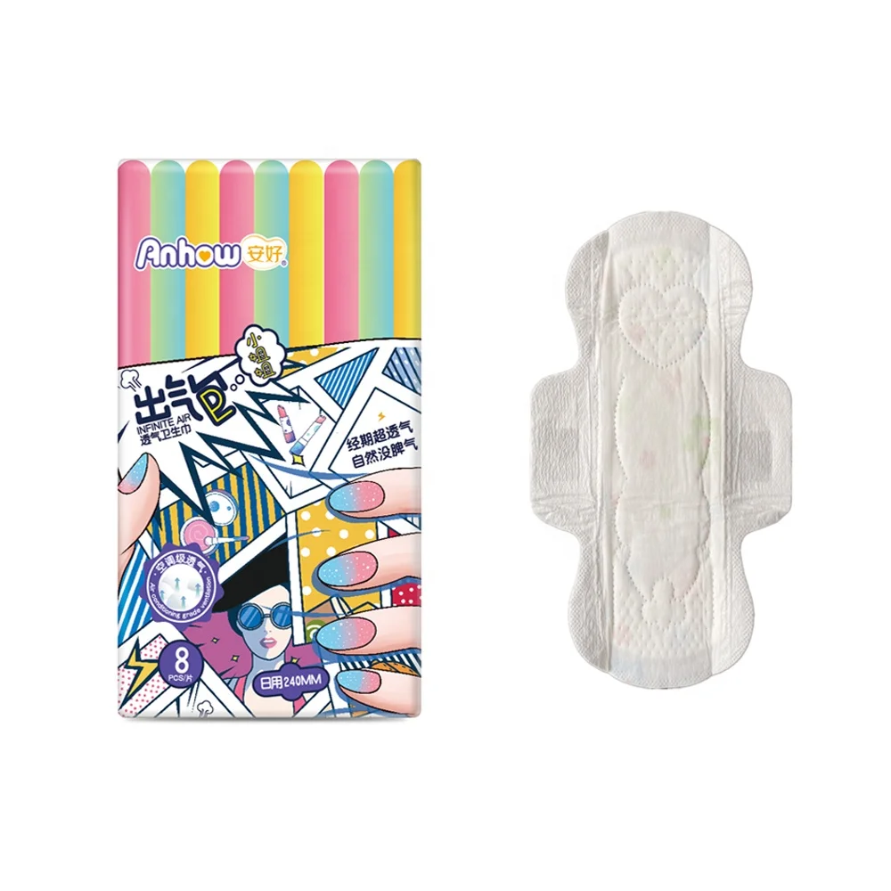 Manufacture Hot Selling Disposable OEM Sanitary Napkin, Customized Cheap Night Use Wholesale Sanitary Napkins Lady Menstrual Pad