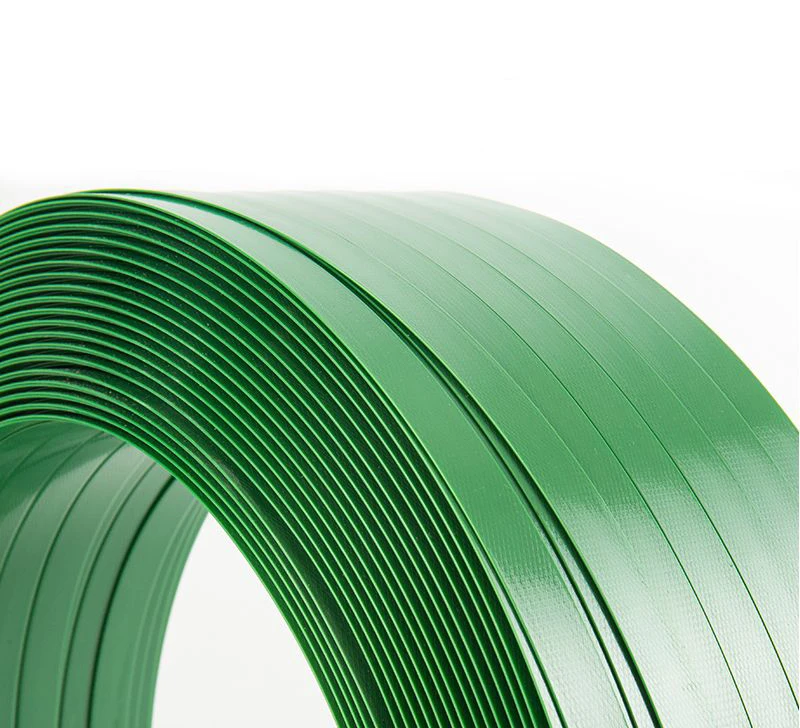 Waterproof green embossed new plastic packaging strapping pet strap scrap