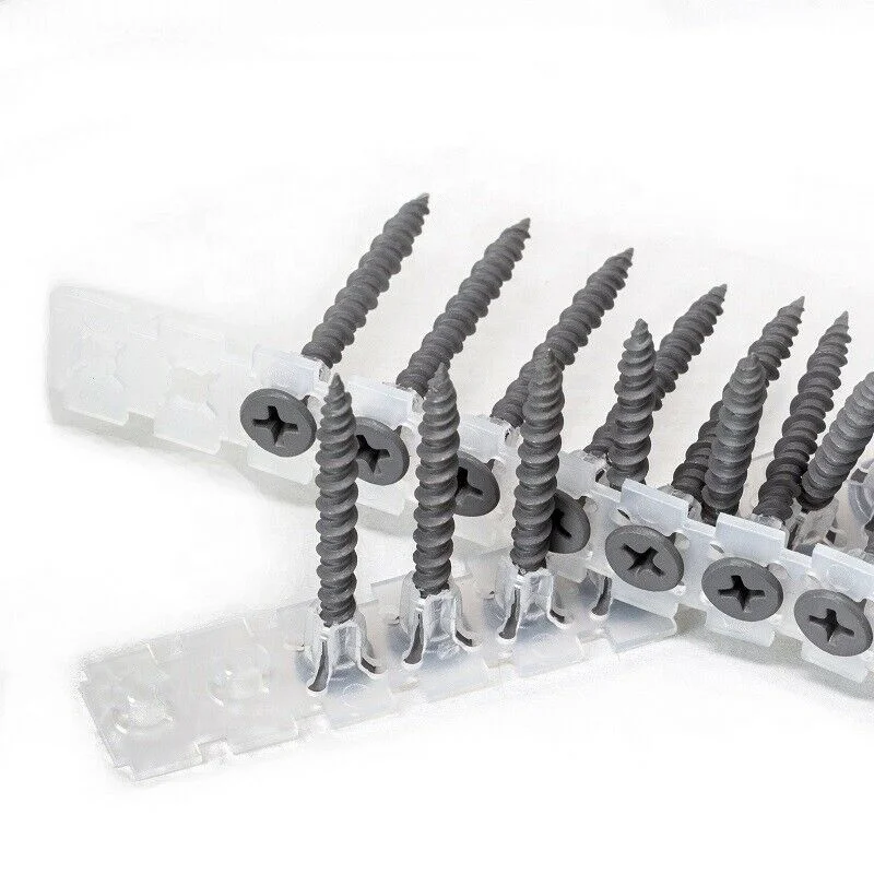 50 Screws Per Strip Screw Drill Chain Adapter Power Drill Guns Drywall To Wood Collated Screw #8 1-3/4