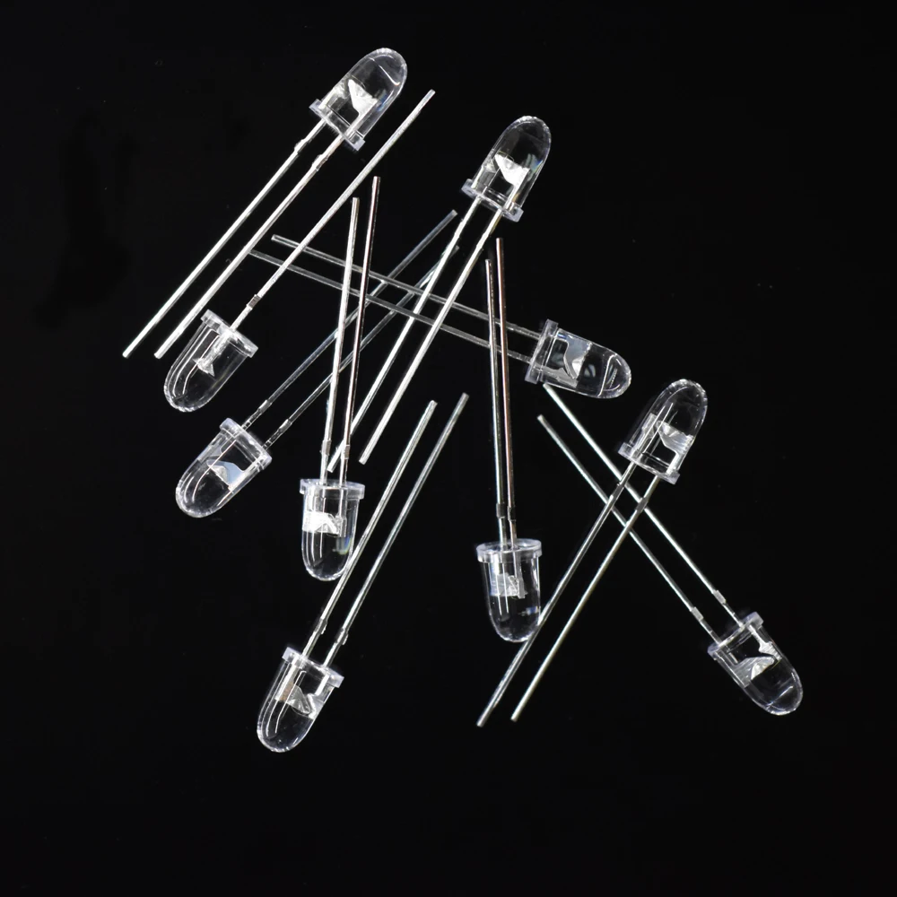 Узкий угол обзора 5 мм прозрачный светодиодный инфракрасный объектив 810 нм излучатель градусов 10 пуля сверху светодиод